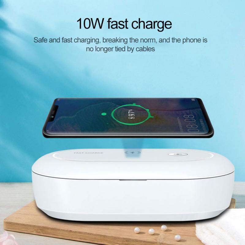 Uv Sterilisator Box Voor Telefoon Cleaner Sanitizer Draadloze Quick Charger Desinfectie Doos Ultraviolet Licht Sterilisator Doos Huishoudelijke