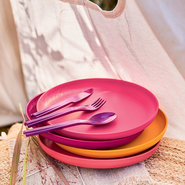 Tupperware Pique-Nique Couverts, 1 xKaşık, Lilas 3&#39;lü Ensemble, Couteau, Cuillère, Fourchette