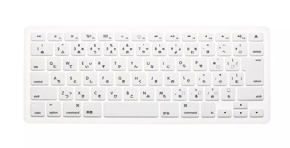 Japanese English Japan JP Keyboard Cover For Macbook Air Pro Retina 13 15 17 （before ) Protector for Mac book keyboard: White