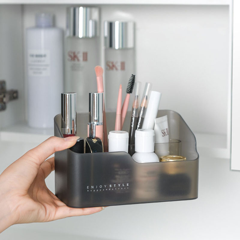 Plastikowy Organizer na kosmetyki zestaw pudełek ambona pojemnik na biżuterię łazienka Organizer na kosmetyki rozmaitości pojemnik na stół