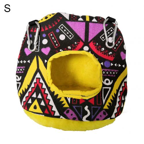 Sales! Aankomst Huisdier Vogel Papegaai Uil Print Zachte Warme Opknoping Kooi Huis Slaap Tent Bed Grot Nesten: Ethnic Style / L