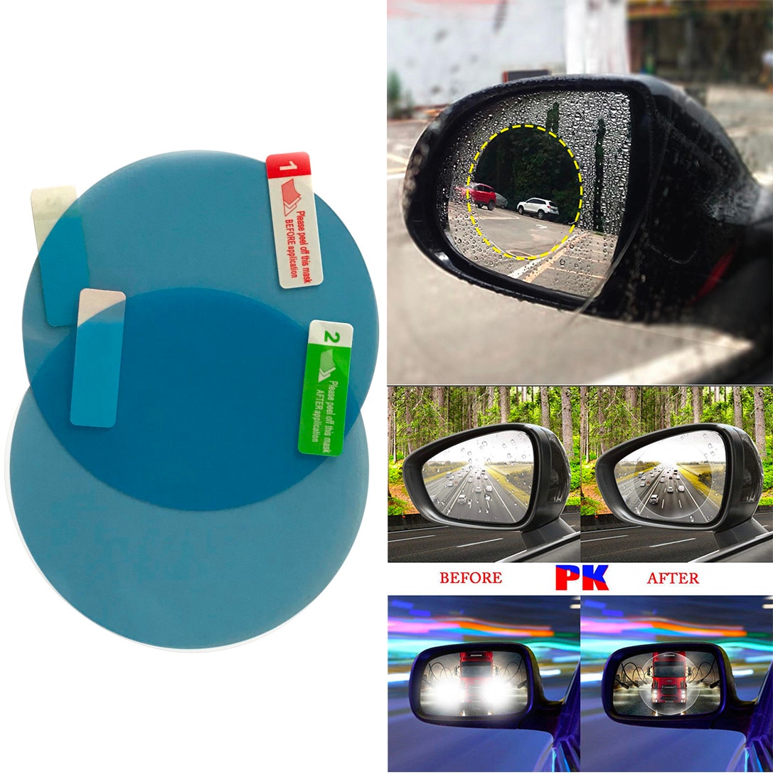 Hoge doorlaatbaarheid HD Clear 2 stks Auto Achteruitkijkspiegel Coating PET Film Anti-fog anti-glare anti- mist regendicht waterdichte veiligheid