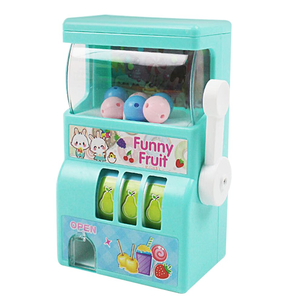 Vintage manuel mini spilleautomat heldig legetøj simulering lotteri frugt maskine til børn børn uddannelsesmæssige legetøj maskine legetøj: Grøn