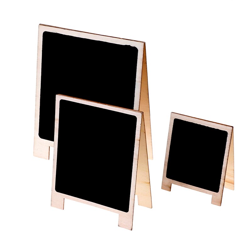 Tavle opslagstavle papirvarer kontorartikler størrelse  s 8*10cm desktop skrivetavler træ bordplade kridt tavle dobbeltsidet