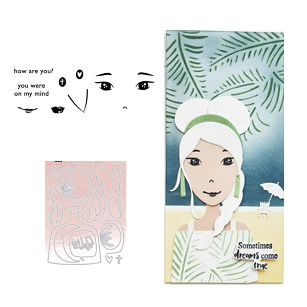 Meisje Transparante Clear Postzegels En Stansmessen Voor Diy Scrapbooking/Card Making/Kids Kerst Fun Decoratie Benodigdheden
