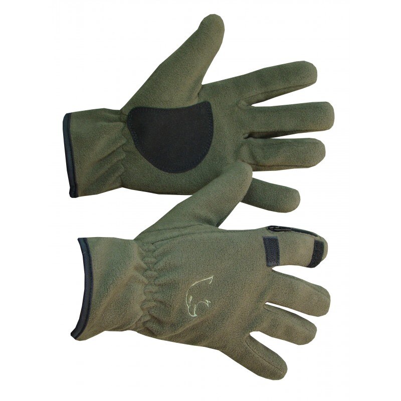 Guantes forro polar "dedo cremallera" natural caqui - Guantes de caza de la benisport®