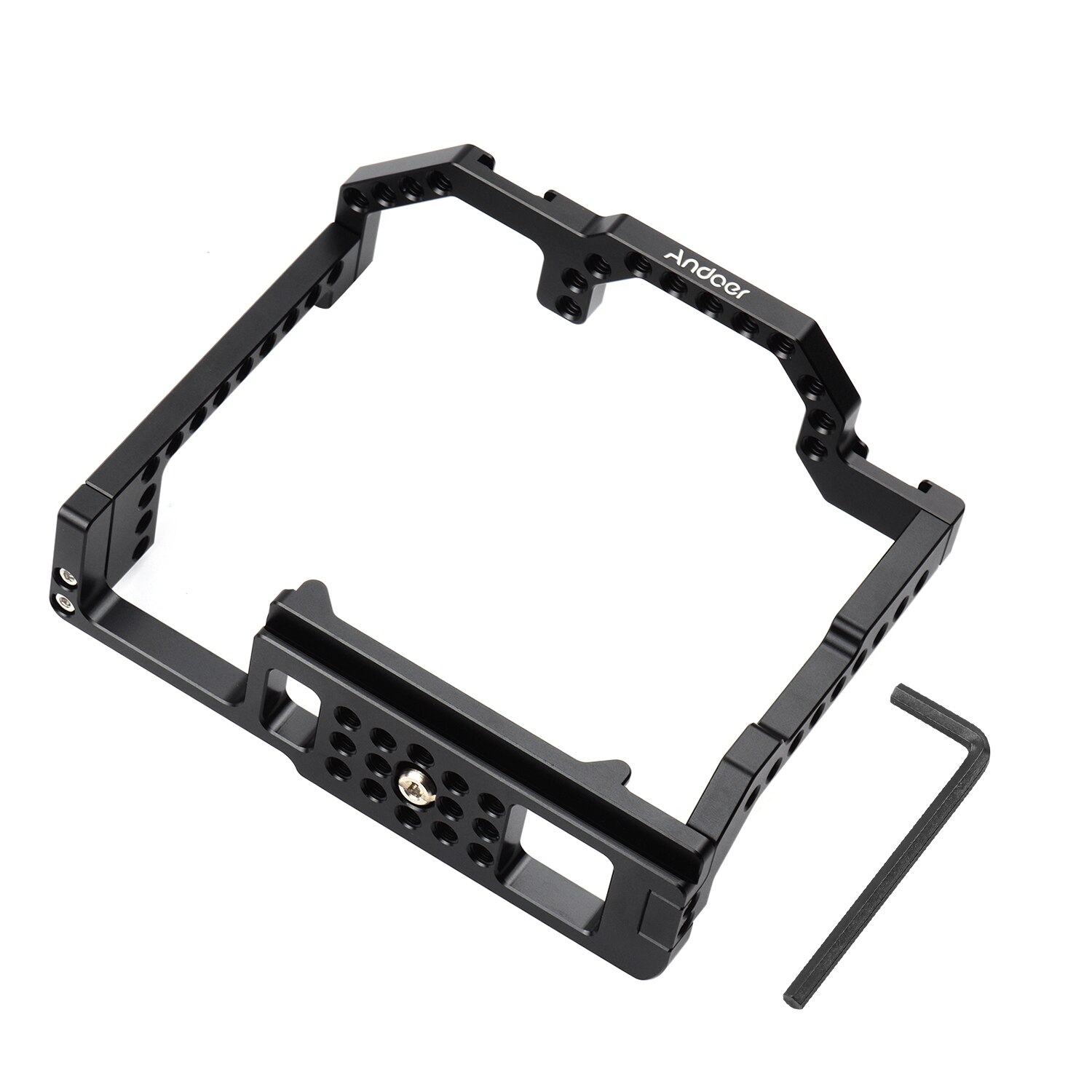 Fotografie Camera Cage Aluminium Met Dual Cold Shoe Mount 1/4 Inch Schroef Compatibel Voor Canon Eos 90D/80D/70D Dslr Camera