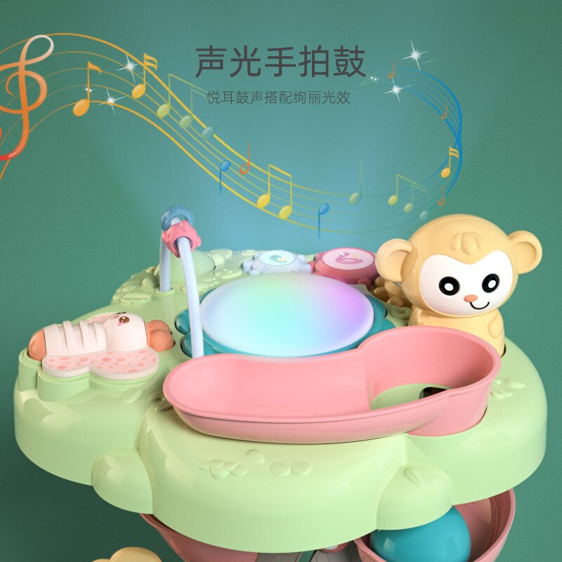 multifunctional wisdom tree early education machine sound and light patting drum gear bead learning machine educational toy