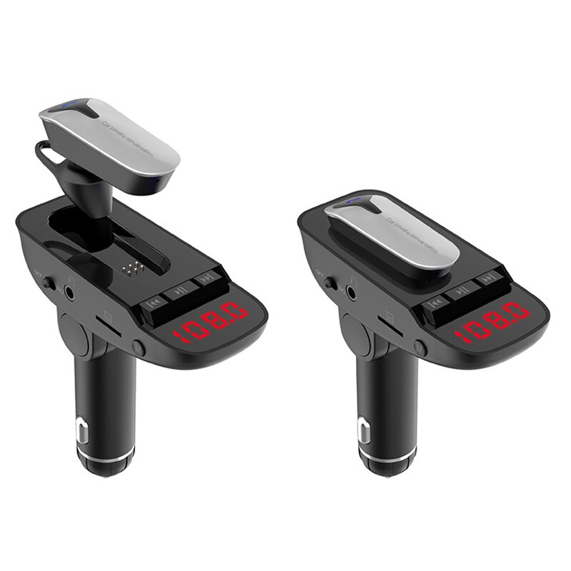 Auto Bluetooth Headset Bluetooth Car Kit Bluetooth Handsfree Auto MP3 Speler Bluetooth V4.2 Ondersteuning TF/U Disk Muziek Auto lader
