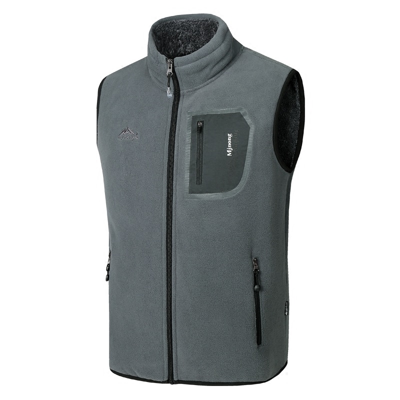 HOO val van Mannen meer leisure toevoegen wol warm vest Mode polar fleece kraag vest