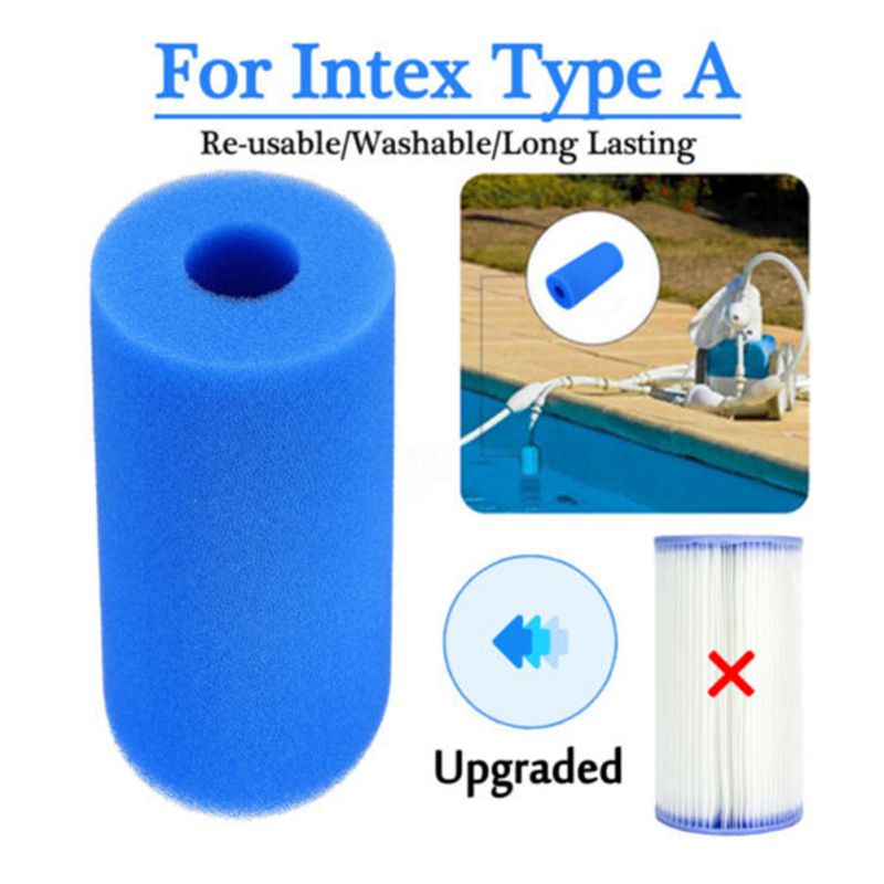 Swimming Pool Cleaning Sponge Tube Cylindrical Filter Sponge Filter Foam Sponge Replacement Filte Cotton Reusable Washable