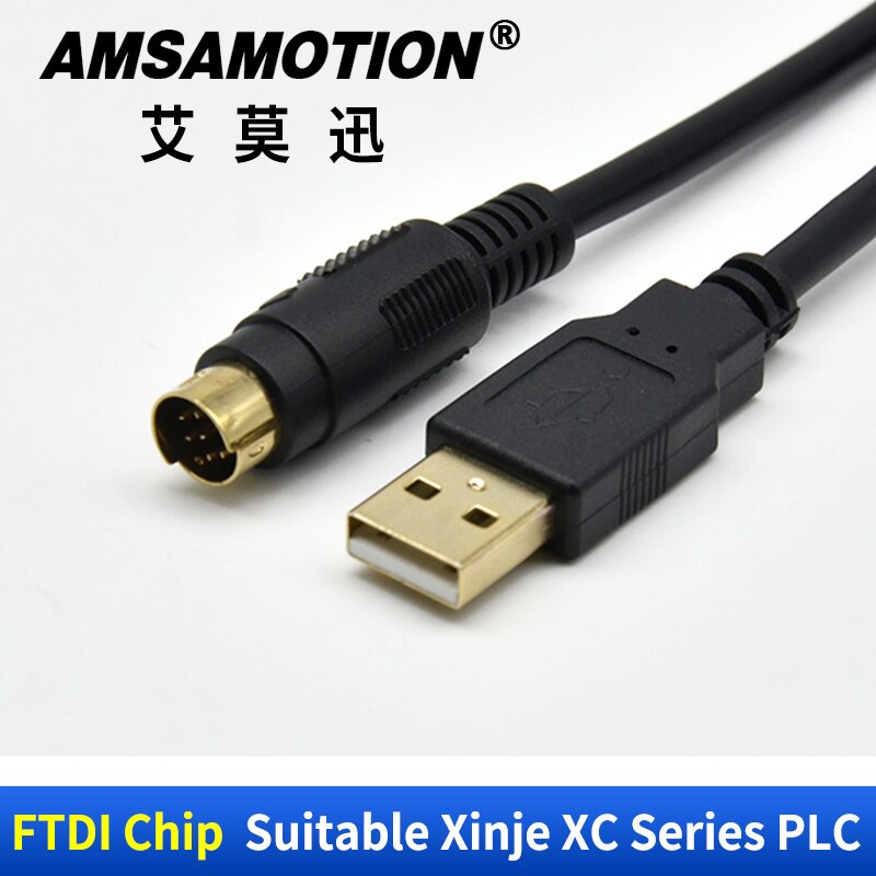 Usb-xc lämplig xinje  xc1 xc2 xc3 xc5 serie plc programmeringskabel