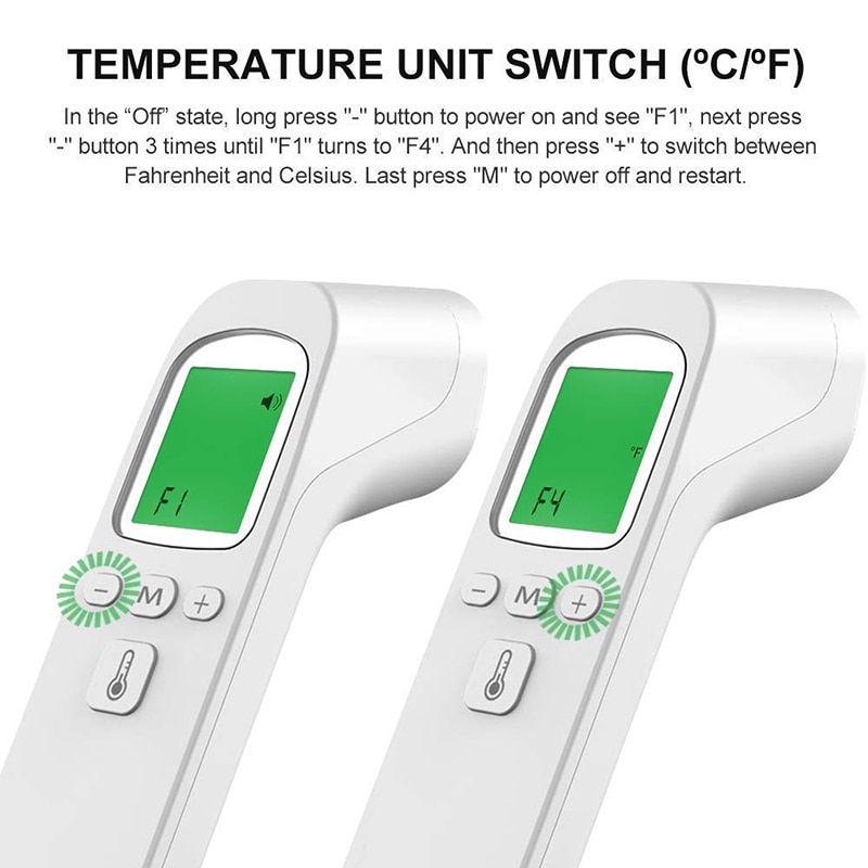 Temperatuur Tool Koorts Meting Voorhoofd Thermometer Digitale Infrarood Thermometer Contactloze Thermometer Voor Baby En Oudere