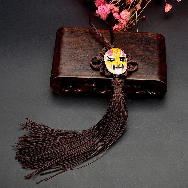 2 stuks facebook chinese knopen kwastjes diy sieraden gordijn kleding decoratieve accessoires autosleutels tas hanger knutsel kwastjes: Koffie