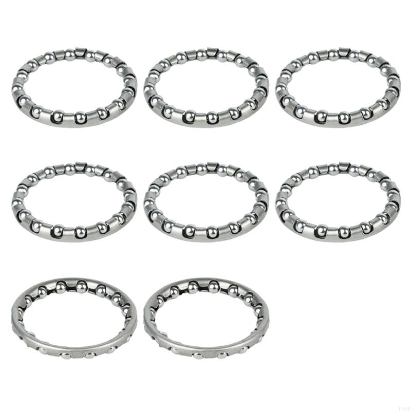 P88E 8pcs Bicicletas bicicleta Forquel Buardador soporte Bottoming Bolas acero carbono Retener los auriculares: Negro