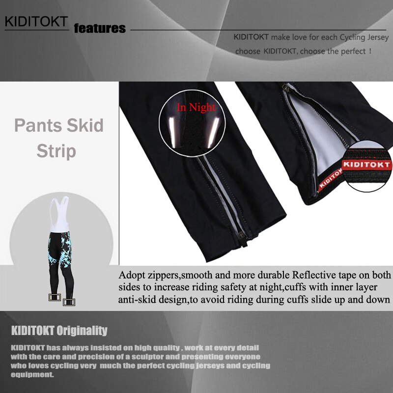 Kiditokt Pro Winter Shockproof Fietsen Broek Warm Houden Mtb Bike Fietsen Panty Thermische Fleece Fietsen Fiets Broek