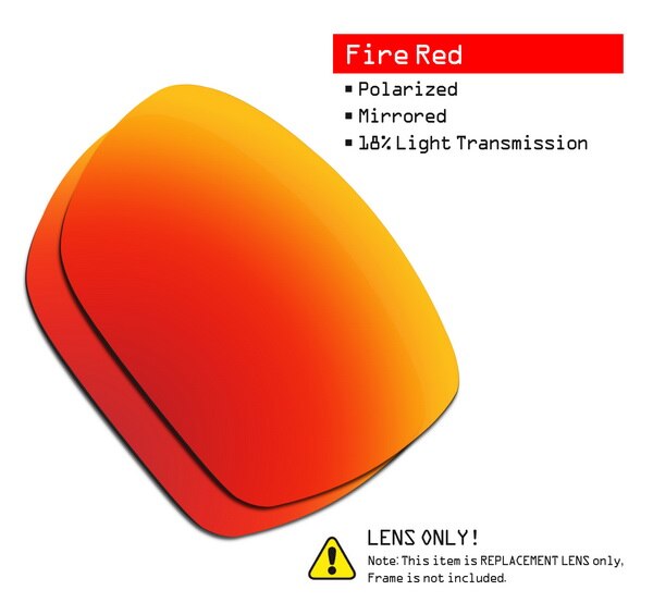 SmartVLT Polarized Replacement Lenses for Oakley Dispatch 1 Sunglasses - Multiple Options: Fire Red-ShieldCoat