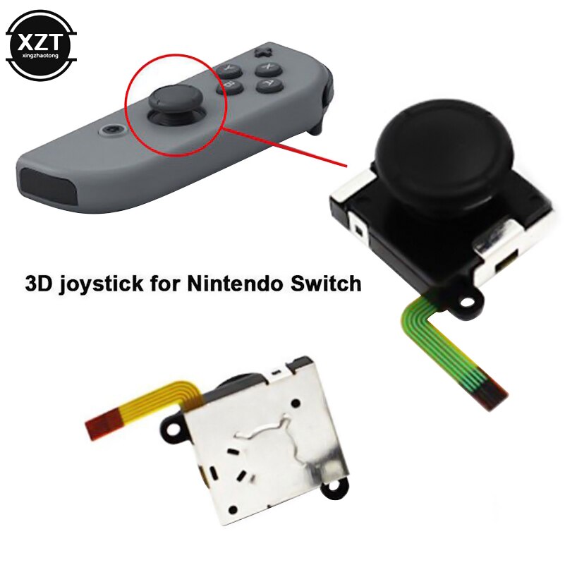 3d analoga joystick tumme vänster höger sticks sensorbyten för nintendo switch joy con ns controller med verktyg