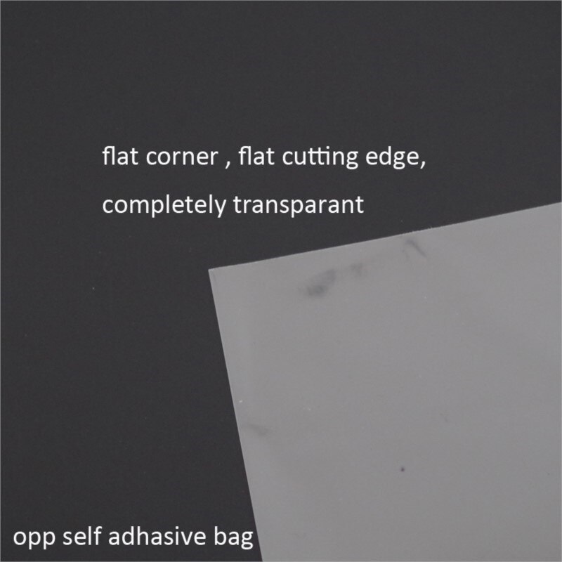 500pcs/LOT Clear Resealable OPP Poly Packing Bag 8x14+3cm Transparent OPP Self Adhesive Plastic packaging bags