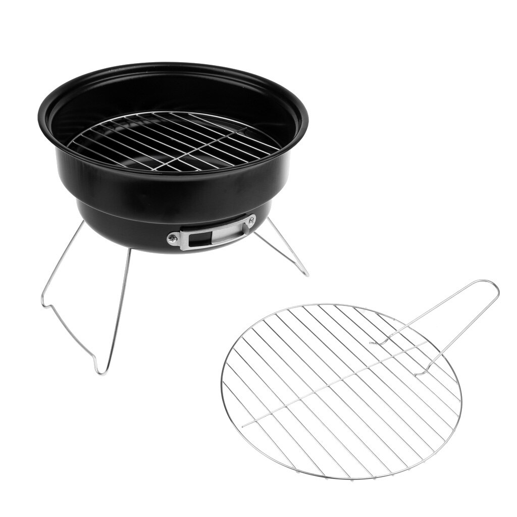 Mini kannettava pyöreä retkeily bbq grilli grilli teline liesi ulkoretkeily vaellus matkailu kalastus