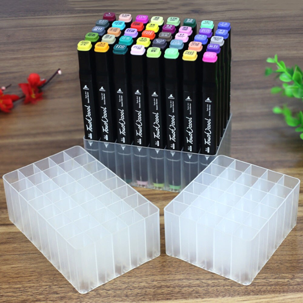 Soporte para rotuladores, organizador de escritorio con 30/40 ranuras, soporte para lápices, brochas de maquillaje, organizador de papelería, Accesorios de escritorio de oficina
