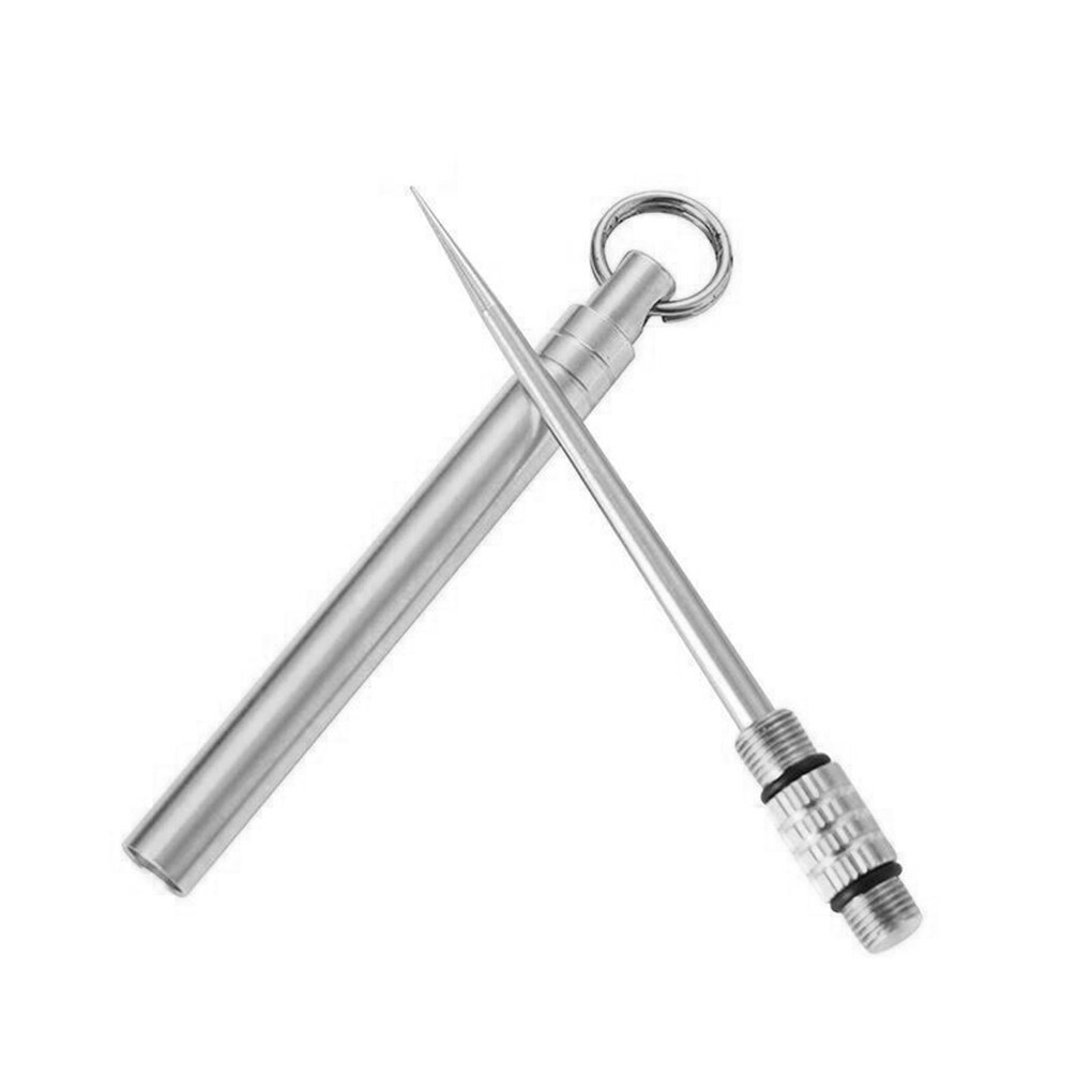 Cure-dents multifonctionnel en métal, voyage, fourchette à fruits Portable, accessoire de nettoyage des dents avec support, fil dentaire