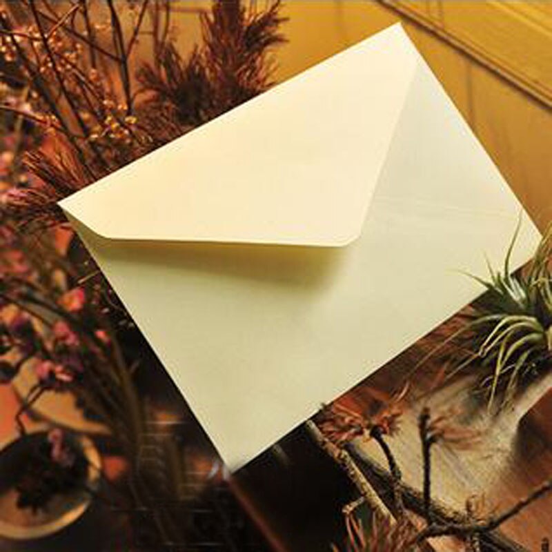 10 stk/parti vintage brun hvid sort kraft blank mini papir vindue kuverter bryllup invitation konvolut kuvert 162*114mm: Hvid