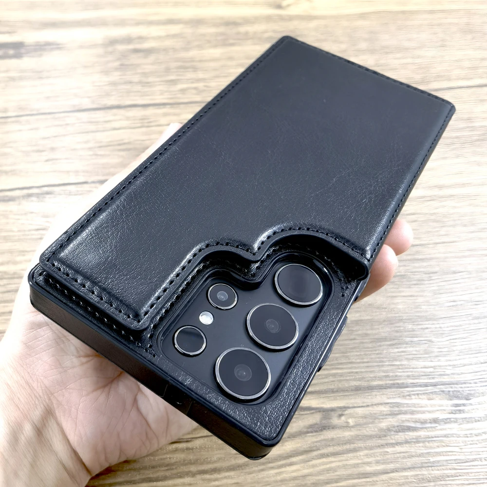 Capa carteira de couro luxuosa para samsung galaxy s25 s24 s23 s21 ultra plus a53 a54 a52 5g s 24 a 54 53 52 capa com slot para cartão de crédito