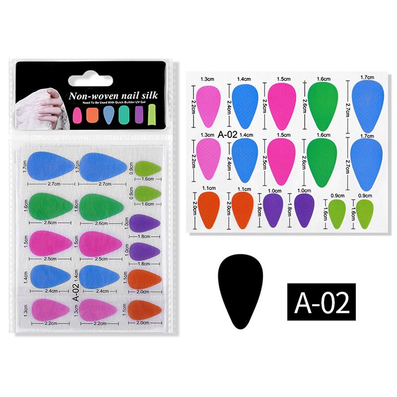 Fiberglas Seide Nagel Erweiterungen bilden Nicht-gewebte Fiberglas UV Gel Acryl Spitze Faser Nagel Bauen Verlängerung Französisch DIY Manikübetreffend werkzeug: A-02