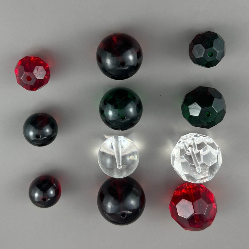DIY 20/25/30mm Round Bead Silicone Mold with Hole Cabochon Gemstone Pendant Charms Resin Mould Necklace Bracelet Jewelry Making