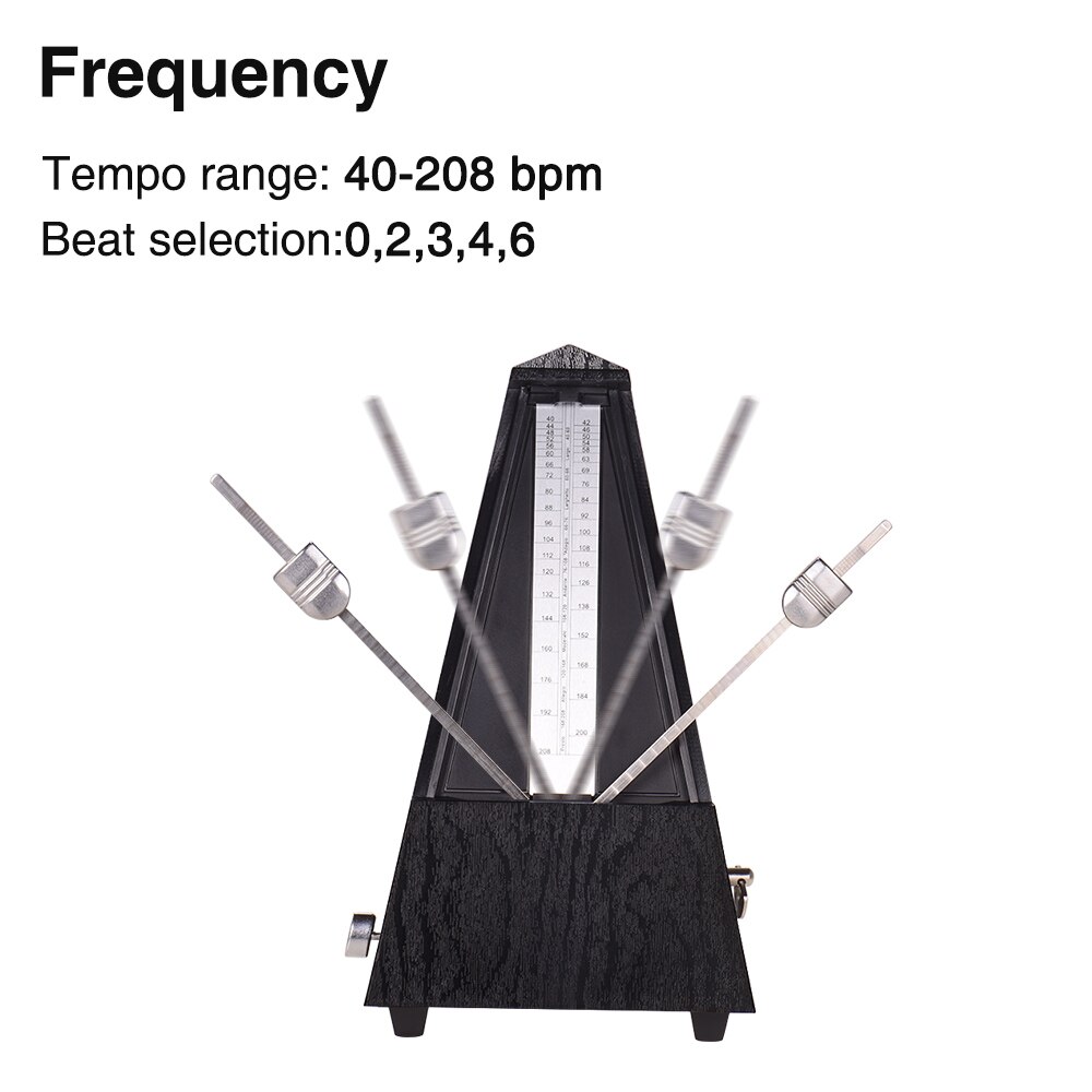 Universal Pyramid Mechanical Metronome ABS Material for Guitar Violin Piano Bass Musical Instrument Practice Tool for Beginners