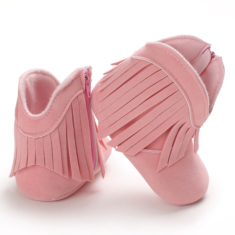 Men And Women Baby Winter Style Thermal Trainers 0-18Months Neonatal Indoor Walking Shoes Bed Shoes Tassels Soft Sole