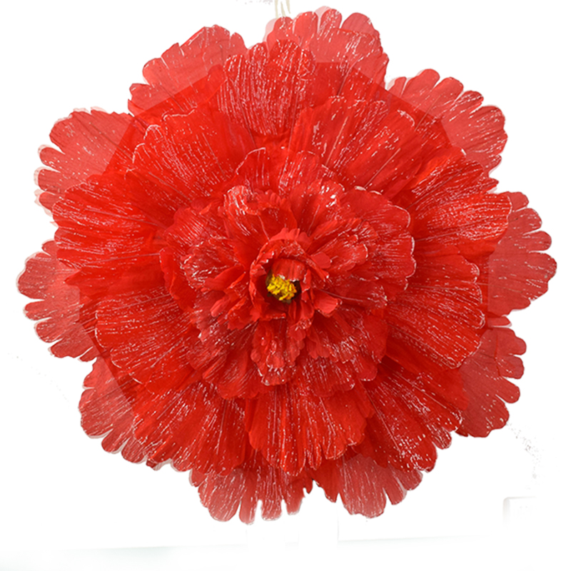 Peony Umbrella Large Dance evening Handflower props Stage performance Games Opening Ceremony Dance props large peonies The Kid: L / Red