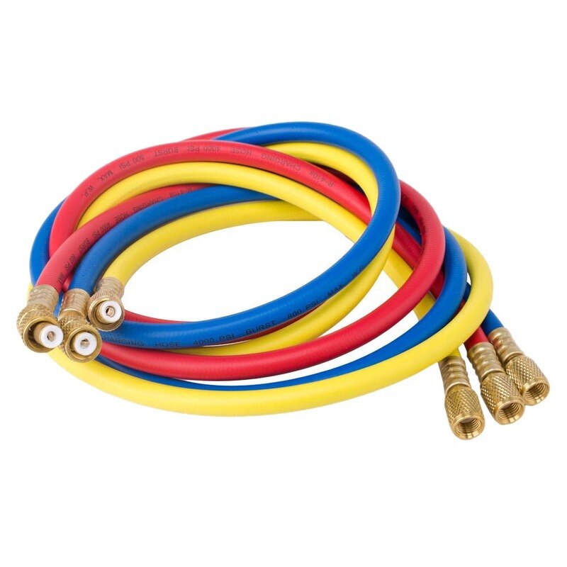 Refrigerant Hoses 60" 1.5m A/C Charging Hose Set for HVAC Air Condition Refrigerant R12 R22 R502