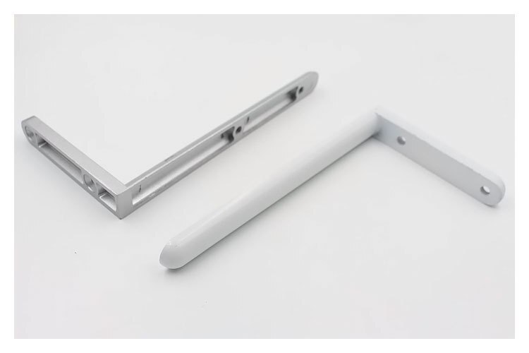 2 stk metallmøbler l-formet brakettkobling hjørner aluminiumslegering hvitt sølv hjemmekontor bordpult tilbehør