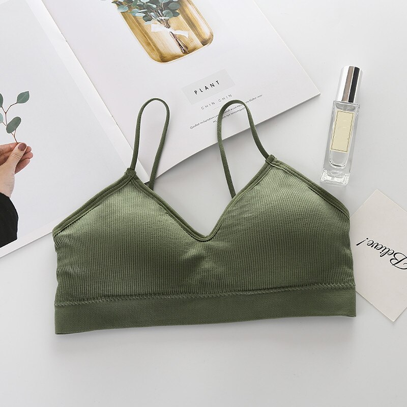 Sujetador deportivo sin espalda Top deportivo Sujetador deportivo sin costuras Yoga mujeres sujetador Tops Bralette cuello en V Sujetador deportivo Push Up: C