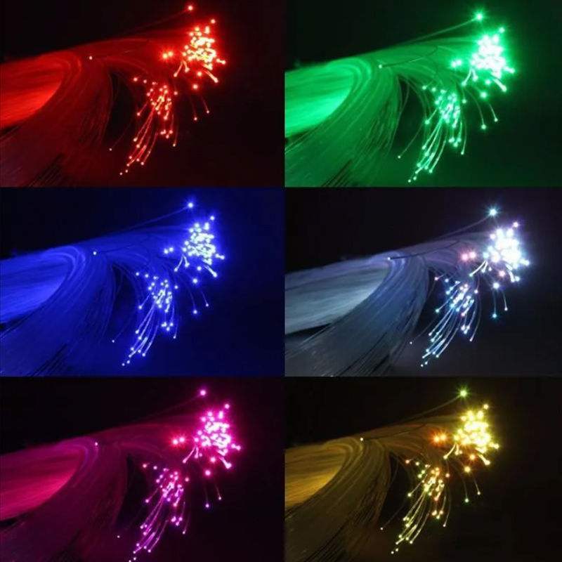Luz de fibra óptica com brilho final, 2 ~ 4 metros, cabo de fibra óptica de 0.75mm para todos os tipos de motor de luz led, faça você mesmo, céu estrelado, casa decorativa