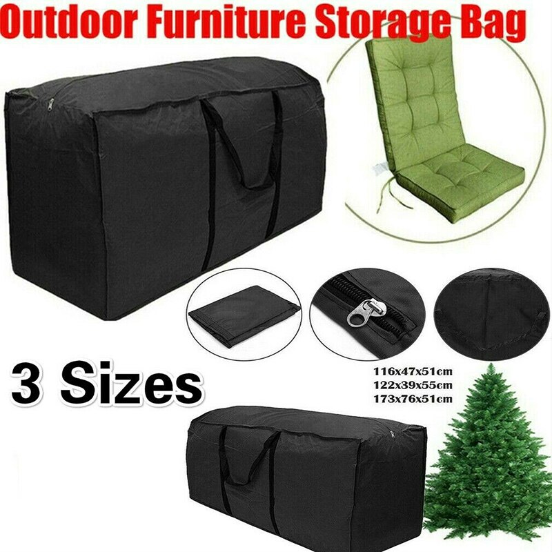 3 size Large Capacity Outdoor Garden Furniture Storage Bag Cushions Seat Protective Cover Waterproof Storage Bags