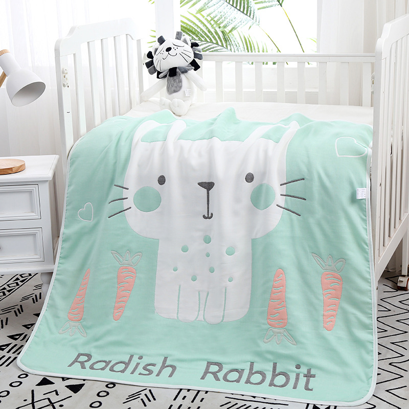 Edredón de invierno para bebé, manta gruesa para bebé, edredón de algodón de 10 capas de 110x110cm, juegos de ropa para niños, artículos para recién nacidos: 04-110x110cm