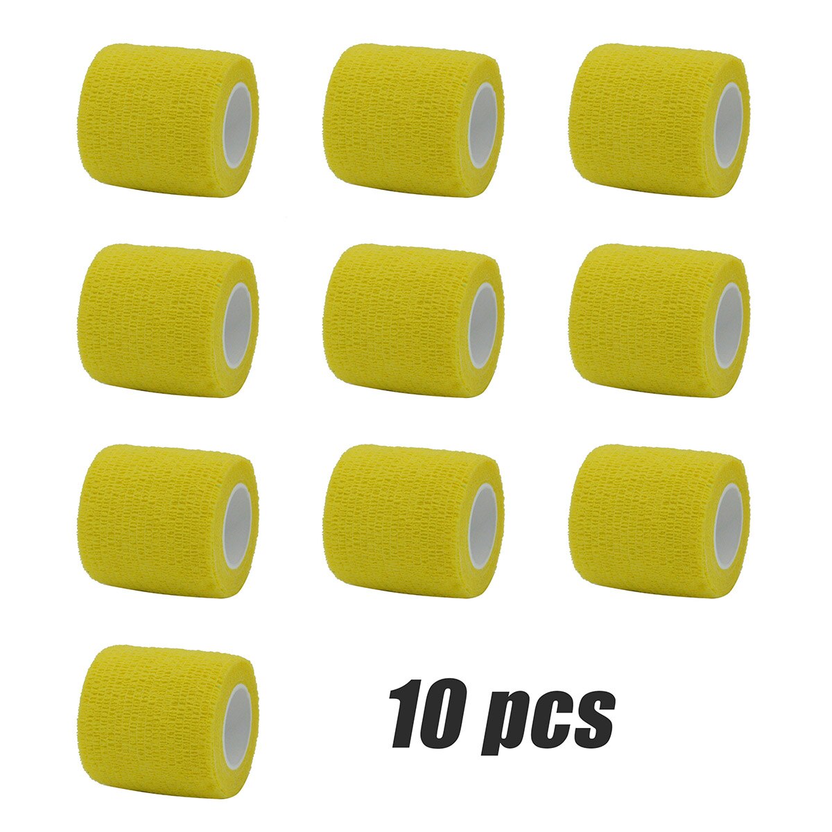 1/6/10Pcs Yellow Sport Self Adhesive Elastic Bandage Wrap Tape Elastoplast For Knee Support Pads Finger Ankle Palm: 10pcs / 5cmX4.6m