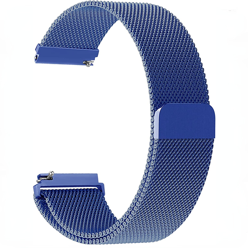 Banda milanesa de 20mm/22mm para Amazfit GTS/2/2e/3/4/GTS2 Mini/GTR 42mm/47mm/GTR2/3/4/Pro stratos pulsera de Metal Amazfit bip: Blue pink / 24mm