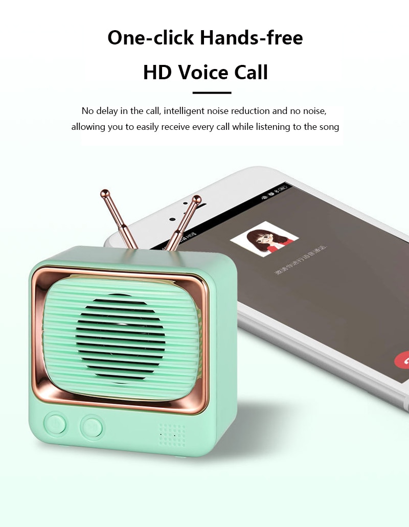 Nuovo DW02 retrò Piccola TV mini Altoparlante Altoparlante del Bluetooth Senza Fili Della Carta di Subwoofer della Radio oratore Radio Portatil sono Fm Radio Ini Radio