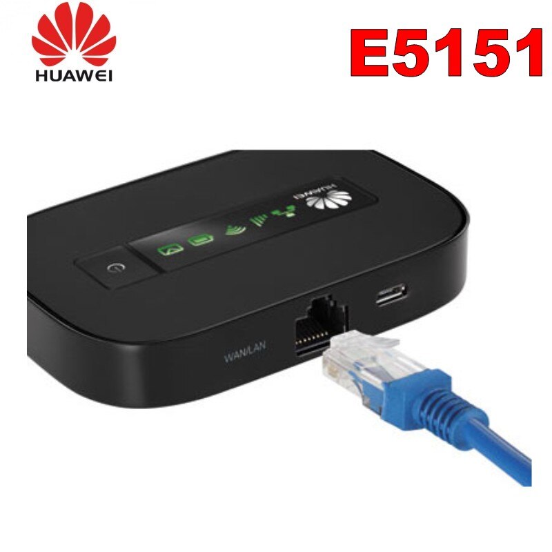 Huawei  e5151 hspa + 21m lomme mobil wifi trådløst bredbåndsmodem med lan wan