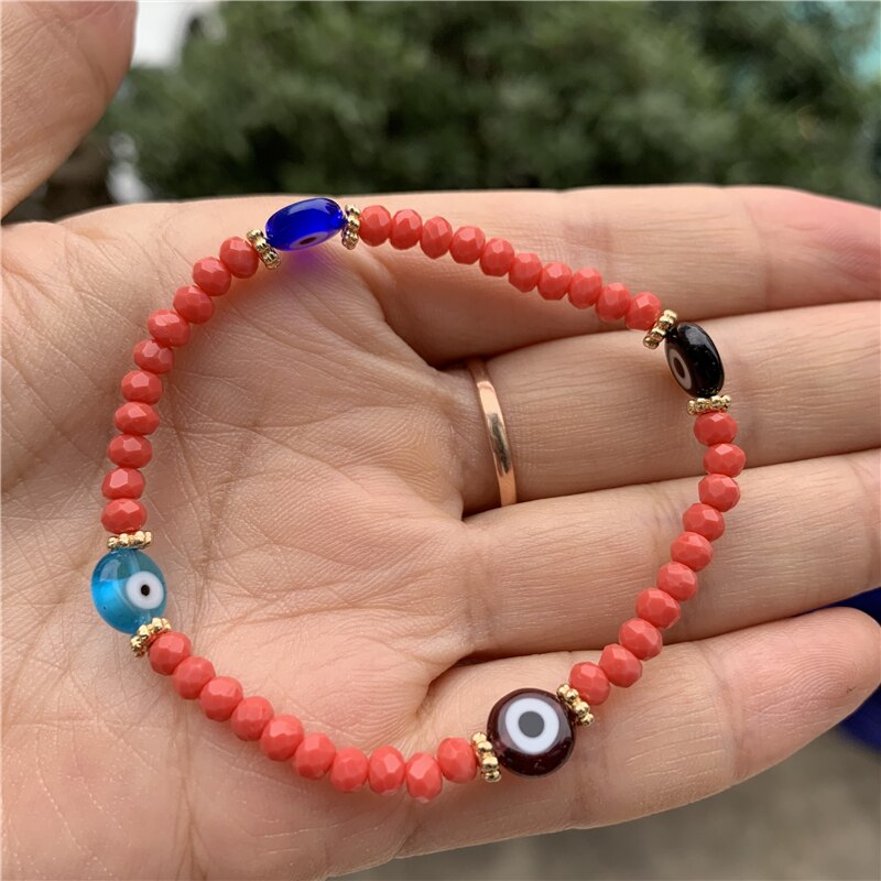 Armbanden met kristallen kralen, boze oog, kalkoen, armbanden voor vrouwen, handgemaakte gelukssieraden, accessoires, armbanden voor koppels