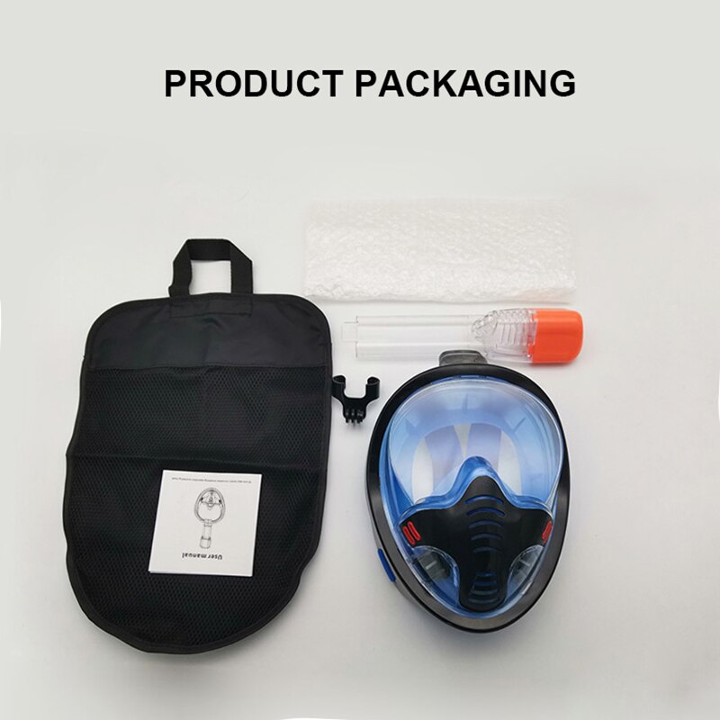 Underwater Scuba Anti Fog Full Face Diving Mask Snorkeling Single Breathing Tube Scuba Diving Equipment Swim Goggles