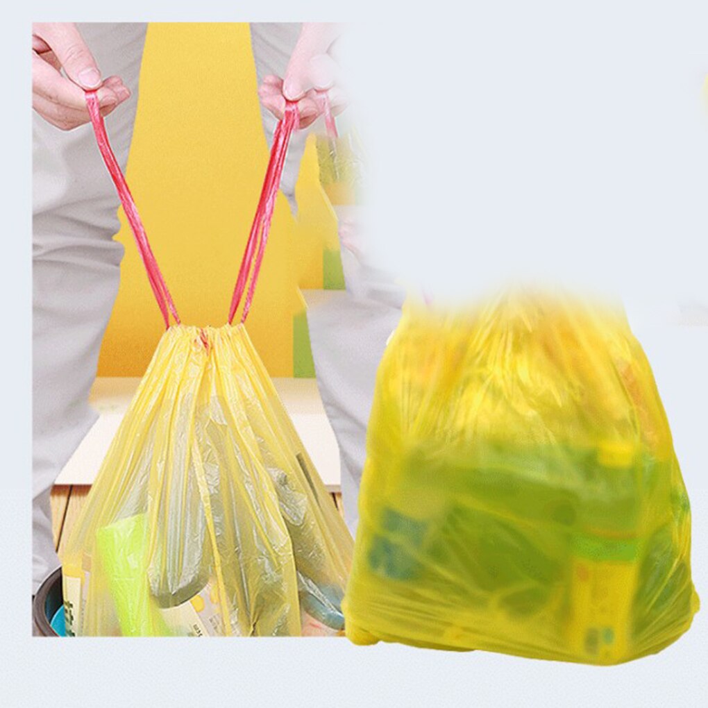 15 poser / rulle holdbar affaldspose husstandssnor stærk engangskøkken i plast papirkurven