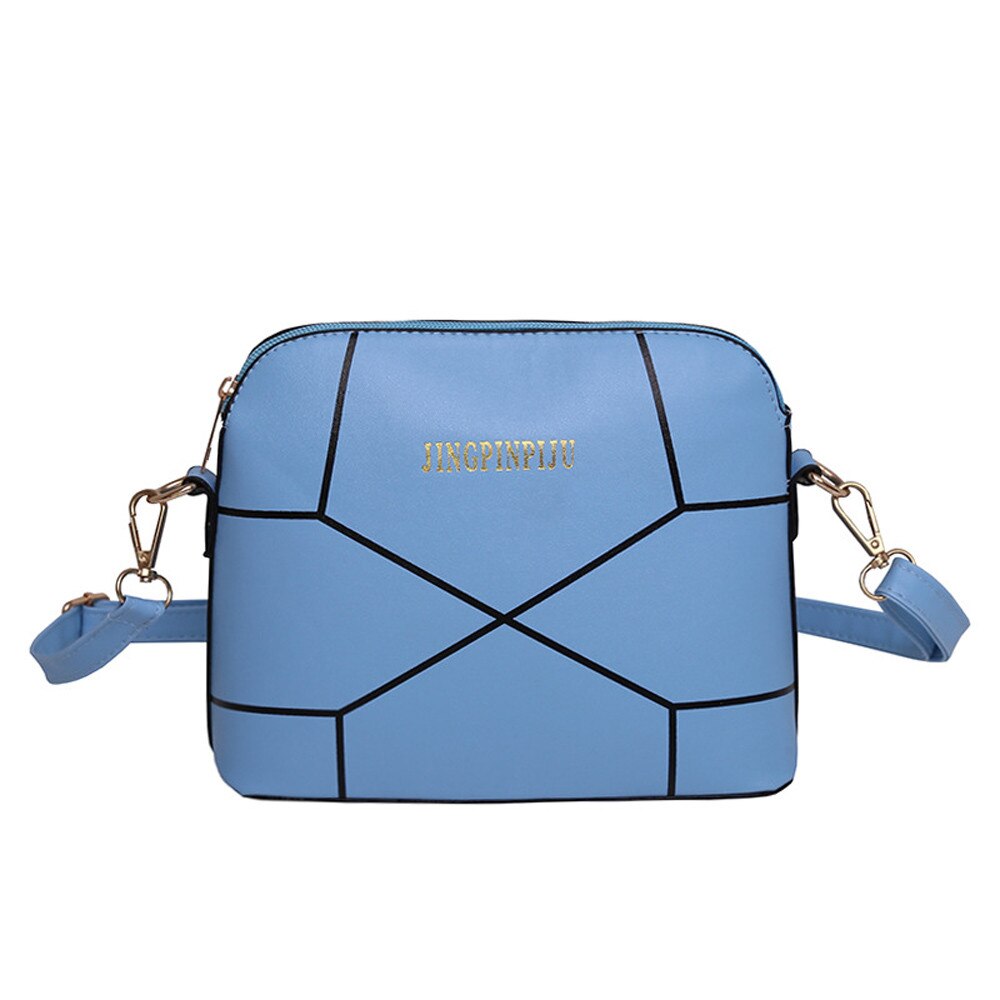 #35 sacos crossbody para a forma feminina bolsa de ombro de crack bolsa grande tote senhoras bolsa sacos de mão sacos de festa: Azul