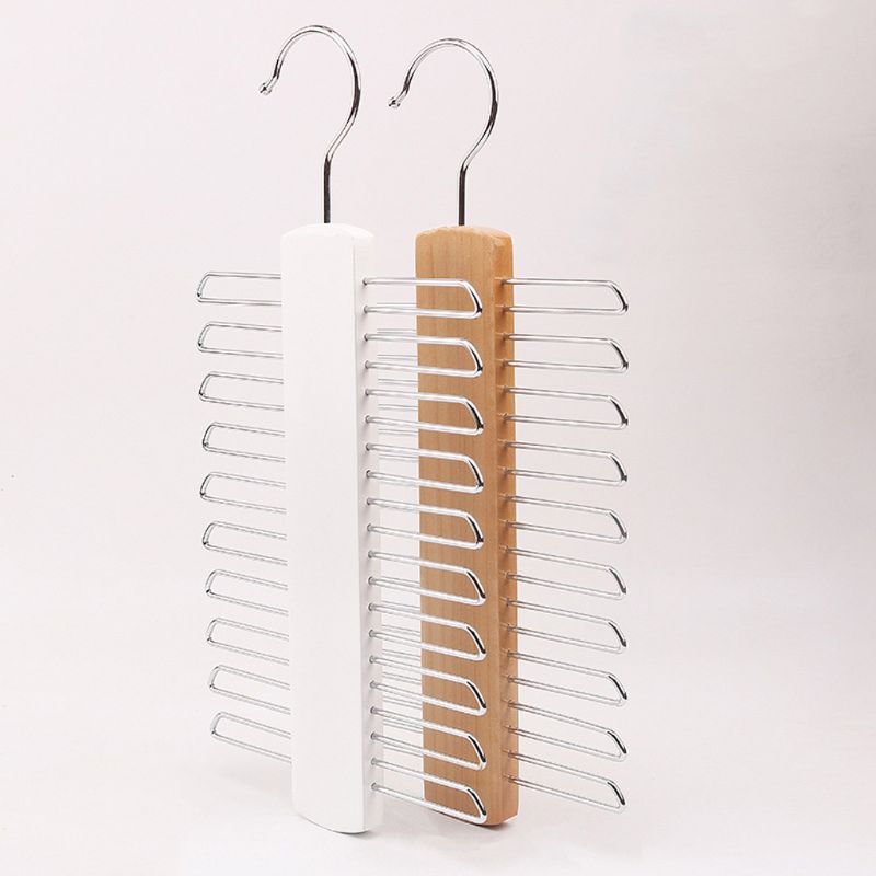 Porte-cravate en bois, 20 barres, écharpe, ceinture, accessoire