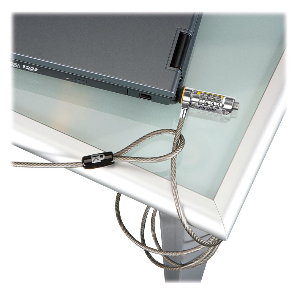 Kensington Original Portable Combination Laptop Lock with 1.8m 6ft Steel Cable Anti-Theft for Monitor and Projectors