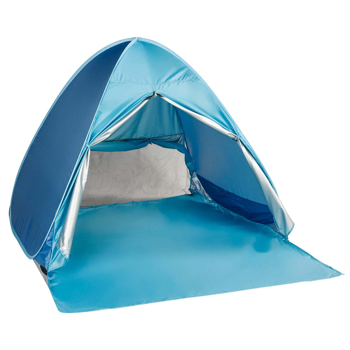 2-5 Person Auto set-up Portable Beach Tent Anti UV Shelter Camping Fishing Hiking Picnic Outdoor Camping Ventilation&Cool: Blue S